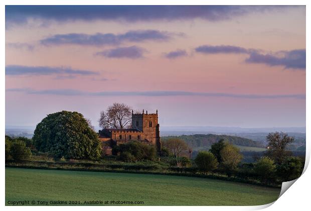The Walkers' Church, Walesby Lincolnshire Wolds Print by Tony Gaskins