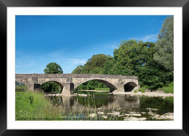 Edisford Bridge, Clitheroe, Lancashire Framed Mounted Print by Jeanette Teare