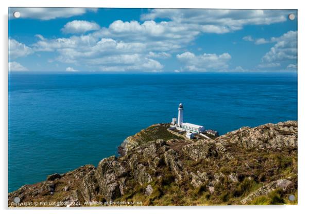 South Stack Anglesey Wales  Acrylic by Phil Longfoot