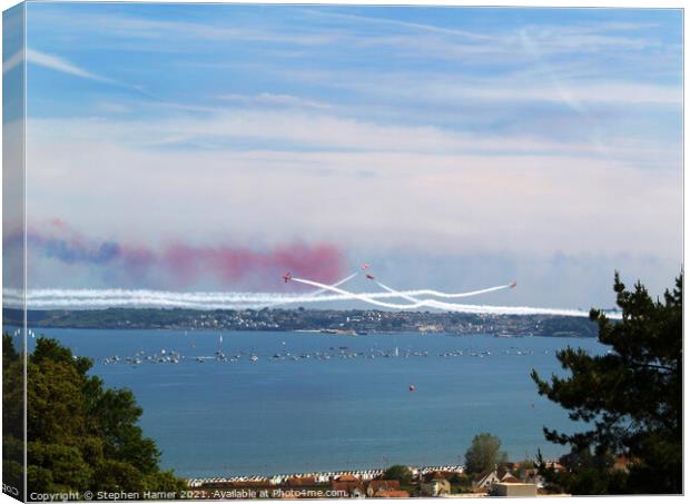 Torbay Red Arrows Canvas Print by Stephen Hamer