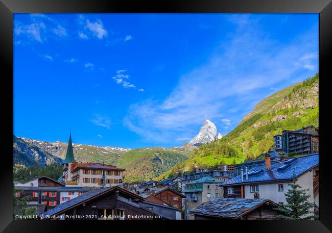 Zermatt and the Matterhorn Framed Print by Graham Prentice