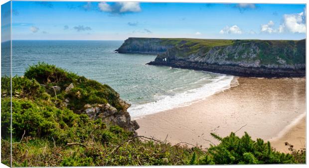 Barafundle Bay, Pembrokeshire, Wales, UK Canvas Print by Mark Llewellyn