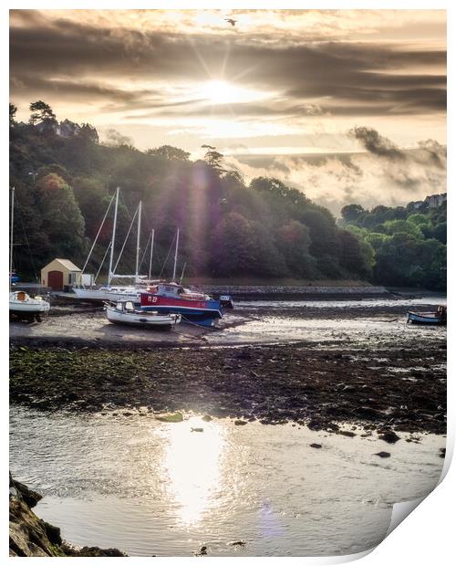 Lower Fishguard Harbour, Pembrokeshire, Wales, UK Print by Mark Llewellyn