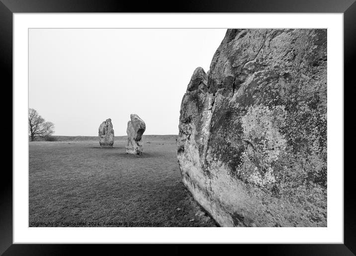 Black and White Avebury Framed Mounted Print by Reidy's Photos