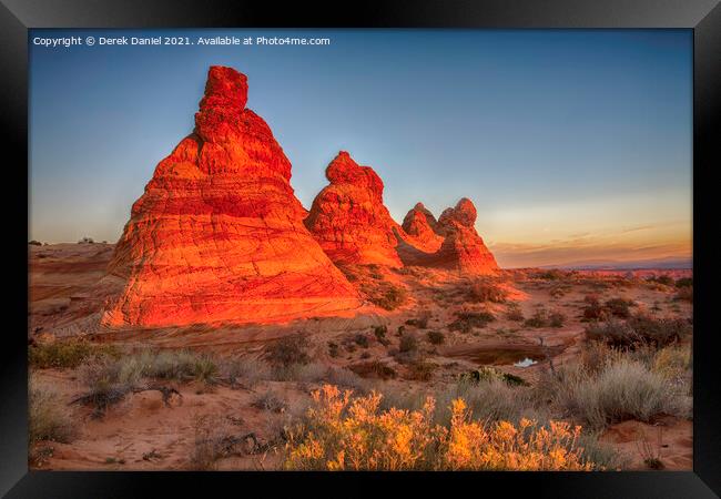 South Coyote Buttes at Sunrise, Arizona  Framed Print by Derek Daniel