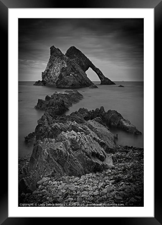 Bow Fiddle Rock Framed Mounted Print by Lady Debra Bowers L.R.P.S
