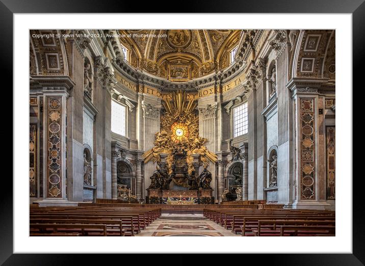 St Peters Basilica Framed Mounted Print by Kevin White