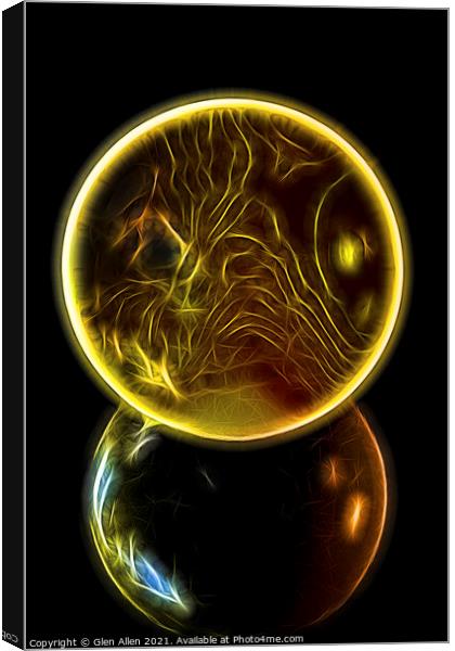 Electric Crystal Ball Canvas Print by Glen Allen