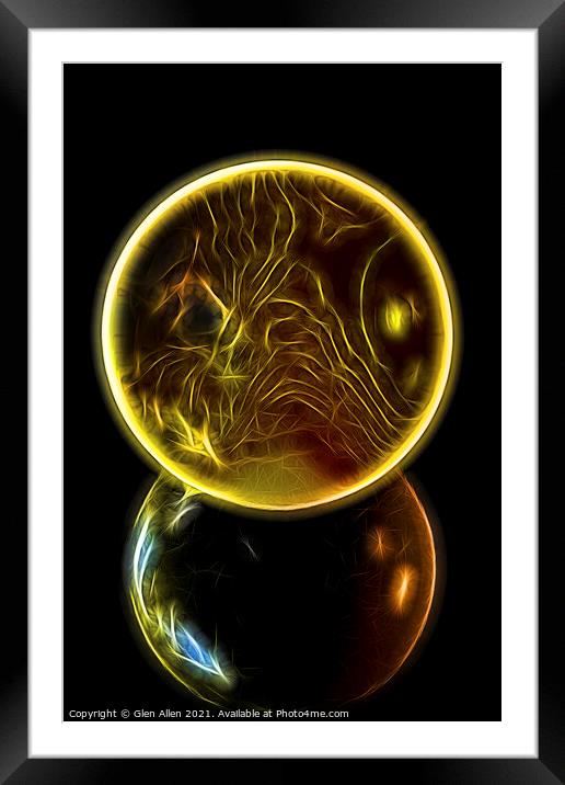 Electric Crystal Ball Framed Mounted Print by Glen Allen
