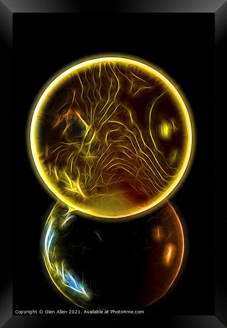 Electric Crystal Ball Framed Print by Glen Allen