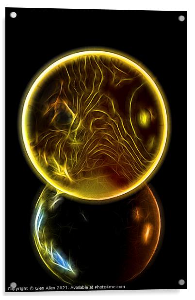 Electric Crystal Ball Acrylic by Glen Allen