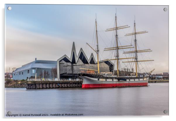 Tall Ship and the Transport Museum Acrylic by Kamal Purewall