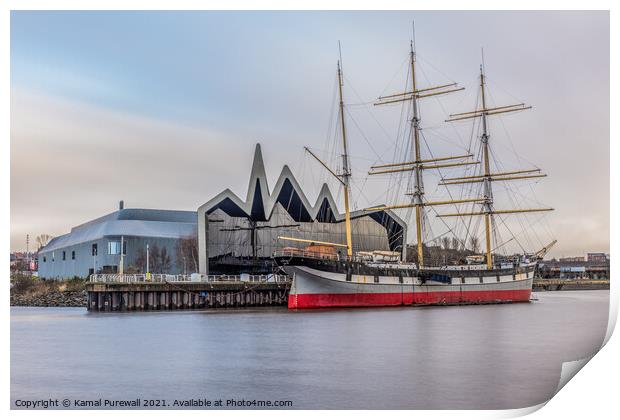 Tall Ship and the Transport Museum Print by Kamal Purewall