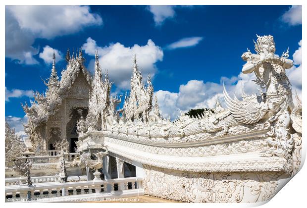 Wat Rong Khun in Chiang Rai.  Print by Kevin Hellon