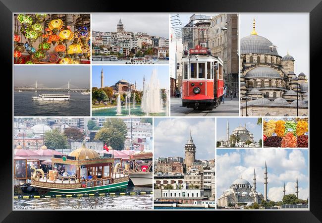 Collage of photos of different aspects of Istanbul Framed Print by Kevin Hellon