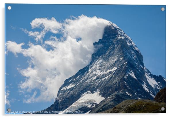 Matterhorn with Clouds Acrylic by Graham Prentice