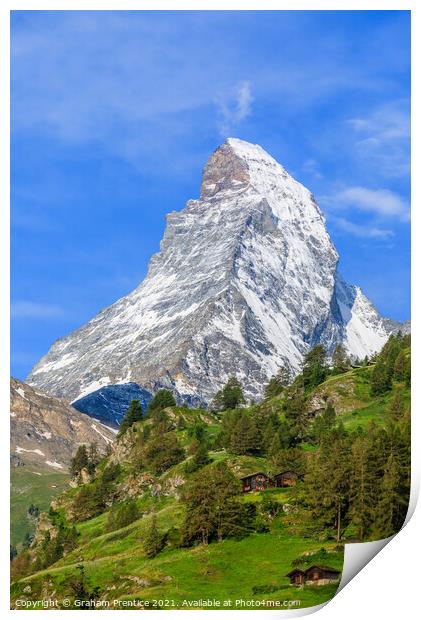 Matterhorn from Zermatt Print by Graham Prentice