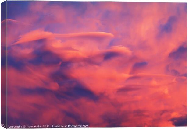 Cloud with blue sky Canvas Print by Rory Hailes