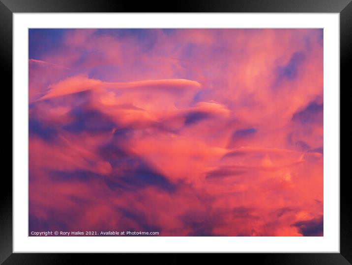 Cloud with blue sky Framed Mounted Print by Rory Hailes