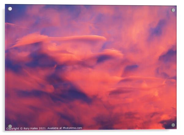 Cloud with blue sky Acrylic by Rory Hailes