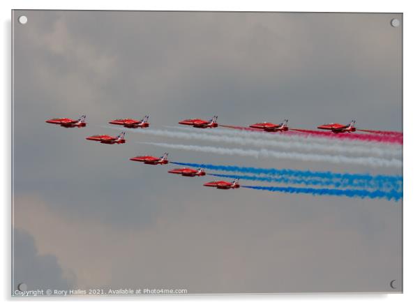 Red Arrows Acrylic by Rory Hailes