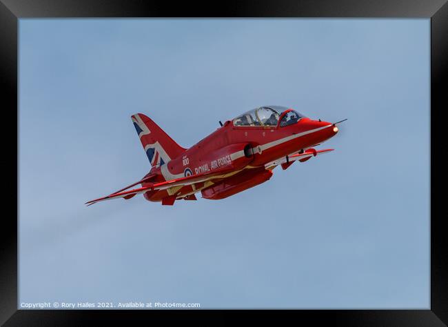 Red Arrow Framed Print by Rory Hailes