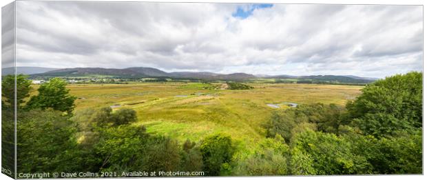 Panorama of RSPB Insh Marshes,  Highlands, Scotland Canvas Print by Dave Collins