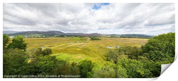 Panorama of RSPB Insh Marshes,  Highlands, Scotland Print by Dave Collins