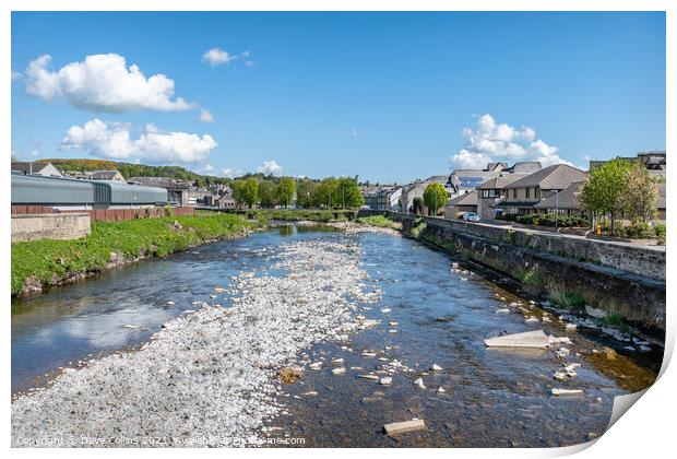 Teviot River, Hawick, Scotland Print by Dave Collins