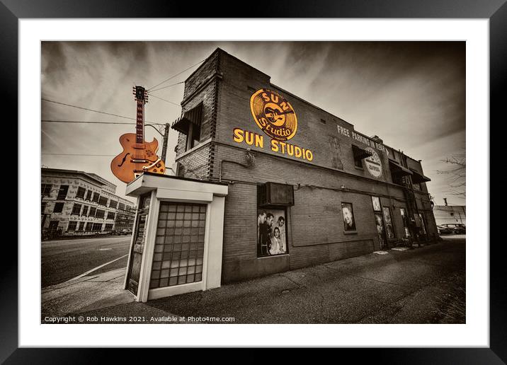 Sun Studios of Memphis  Framed Mounted Print by Rob Hawkins