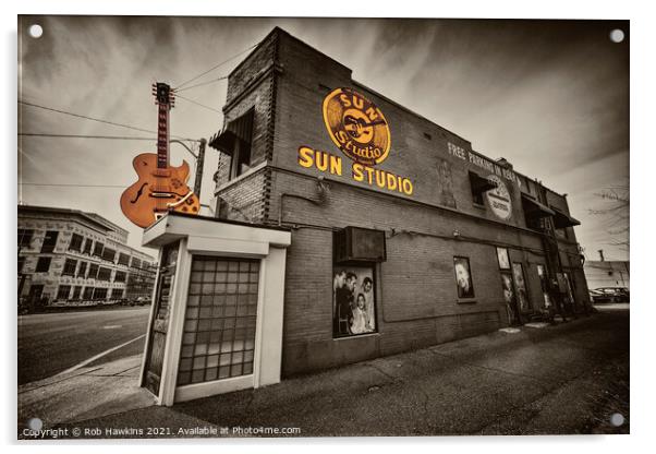 Sun Studios of Memphis  Acrylic by Rob Hawkins