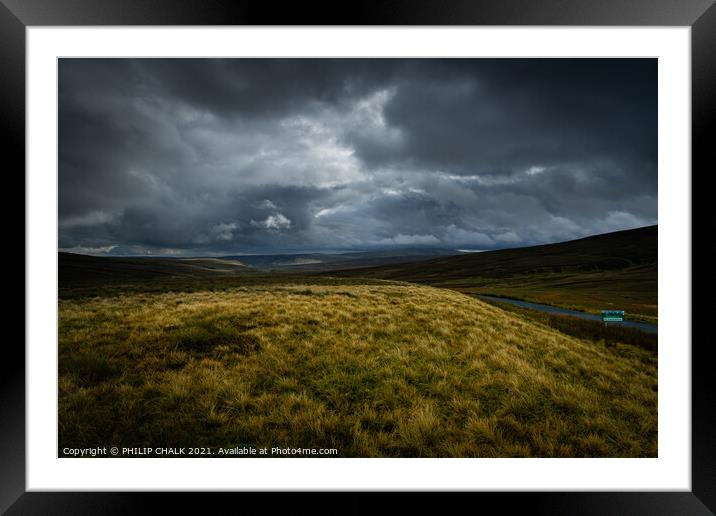 Desolation and moody on the Yorkshire Dales Framed Mounted Print by PHILIP CHALK