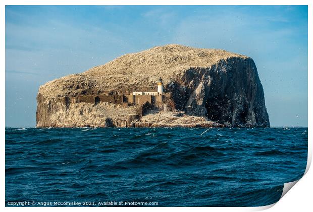 Approaching the Bass Rock Print by Angus McComiskey