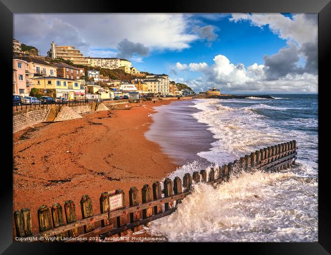 Ventnor Beach Isle Of Wight Framed Print by Wight Landscapes