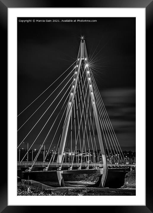 Northern Spire Bridge Framed Mounted Print by Marcia Reay