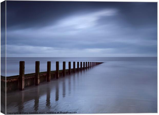 Waiting for the tide, Lincolnshire coast Canvas Print by Tony Gaskins