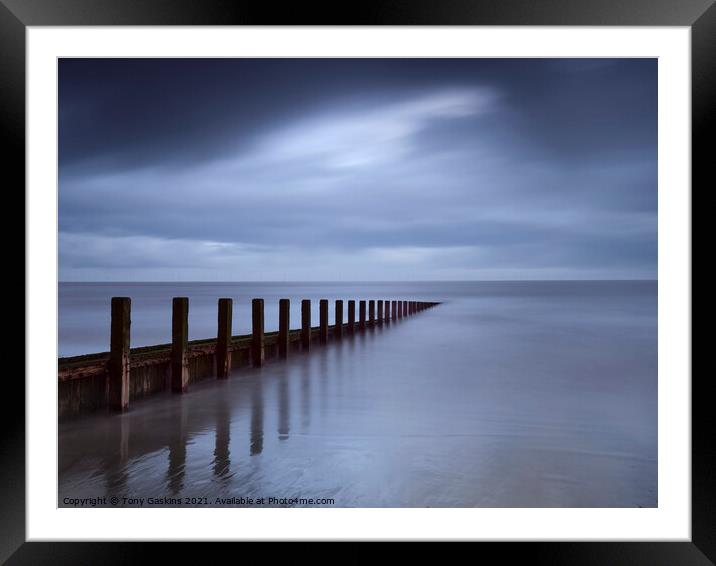 Waiting for the tide, Lincolnshire coast Framed Mounted Print by Tony Gaskins