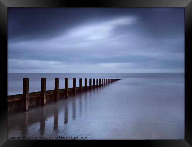 Waiting for the tide, Lincolnshire coast Framed Print by Tony Gaskins