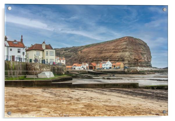 Runs wick North Yorkshire near Whitby  Acrylic by Holly Burgess