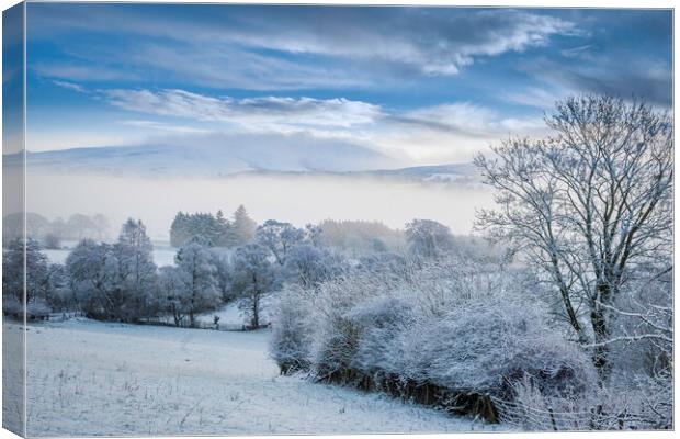Winter mountain landscape Canvas Print by Clive Ashton