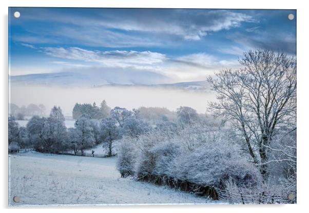 Winter mountain landscape Acrylic by Clive Ashton
