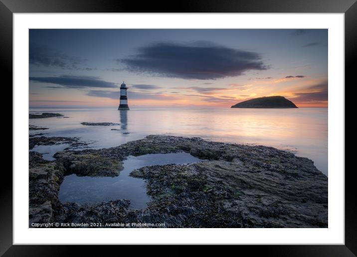 Penmon Point Sunrise Framed Mounted Print by Rick Bowden