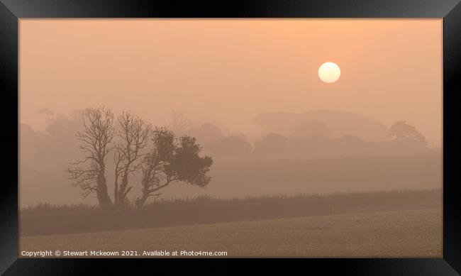 Misty Sunrise Framed Print by Stewart Mckeown