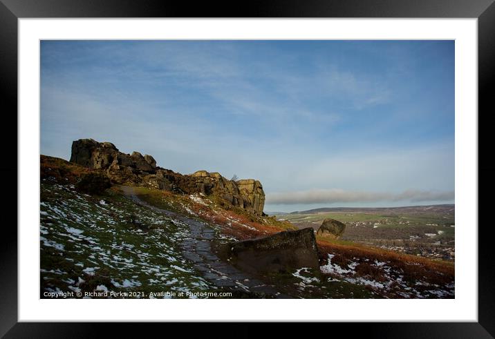 Morning Sun on the calf - Ilkley Framed Mounted Print by Richard Perks