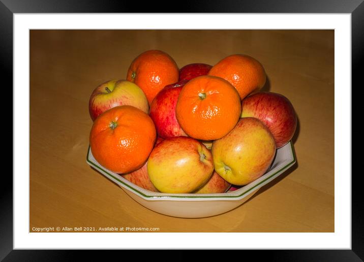 Fruit Bowl Framed Mounted Print by Allan Bell