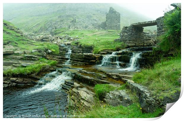 Gunnerside Gill lead mine in the Yorkshire dales 49 Print by PHILIP CHALK