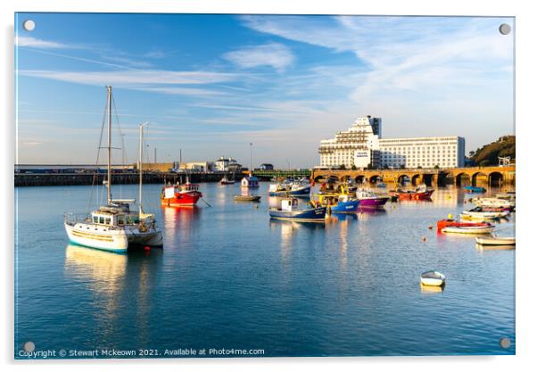Folkestone Harbour Acrylic by Stewart Mckeown