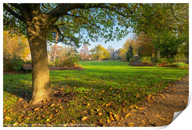 Autumn in Westgate Gardens, Canterbury Print by Stewart Mckeown