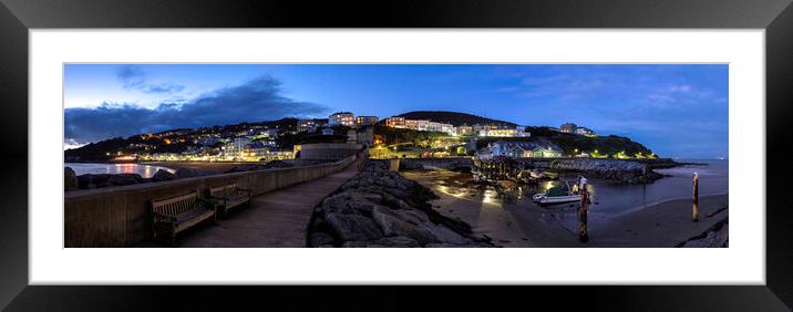 Ventnor by Night Framed Mounted Print by Barry Maytum