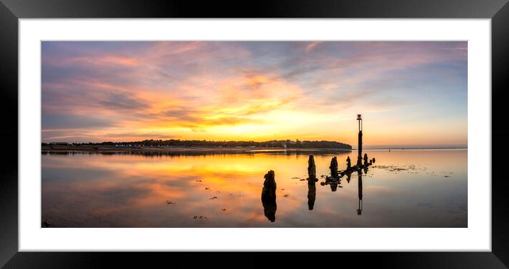 Bembridge Inlet Sunset Framed Mounted Print by Barry Maytum